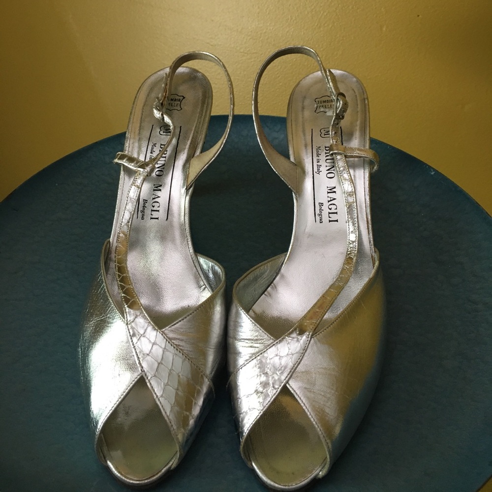 Silver Slingbacks